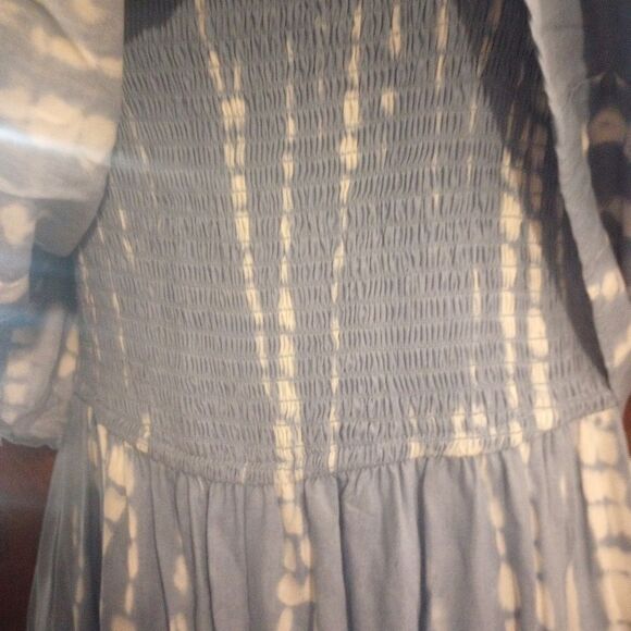 Japan strapless tie-dyed wide ruffled leg jumpsuit - Picture 4 of 10